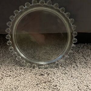 Clear Glass Beaded Edge Plate